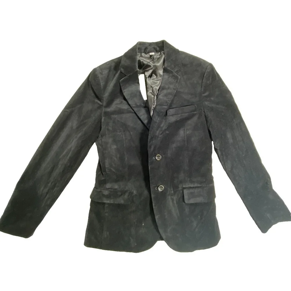 Goodfellow & Co Kenwood Blazer Mens Small Black Cotton Velvet Notch Lapel Formal